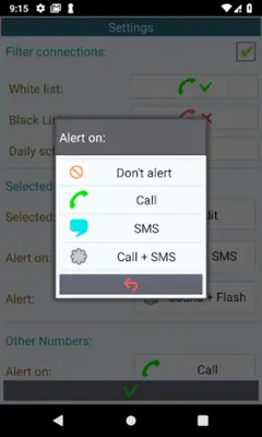 Call Sms Alert Lt. android App screenshot 3